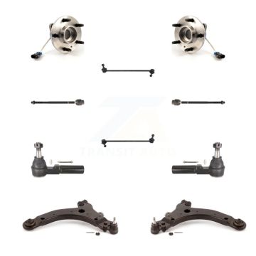 Front Hub Bearing Lower Control Arm Outer Inner Tie Rod Link Kit (10Pc) For Pontiac Grand K7T-109673