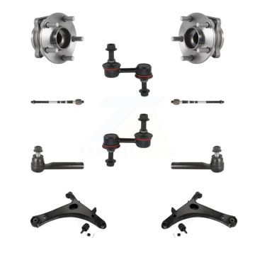 Front Bearing Lower Control Arm Outer Inner Tie Rod & Link Kit (10Pc) For Subaru Impreza K7T-109682