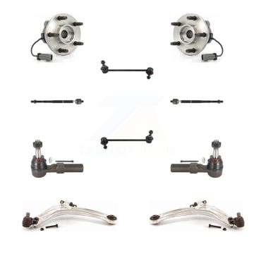 Front Hub Bearing Lower Control Arm Outer Inner Tie Rod Link Kit (10Pc) For Chevrolet HHR K7T-109692