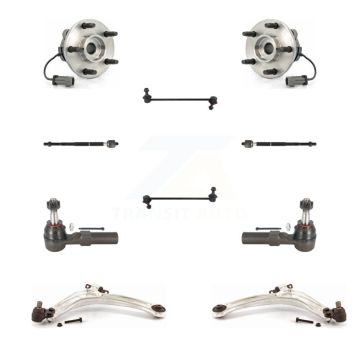 Front Hub Bearing Lower Control Arm Outer Inner Tie Rod Link Kit (10Pc) For Chevrolet HHR K7T-109694