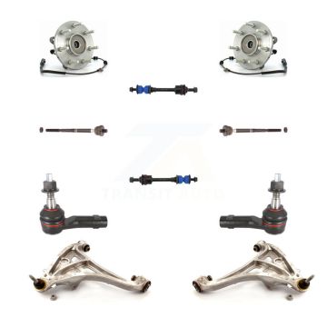 Front Bearing Lower Control Arm Outer Inner Tie Rod Link Kit (10Pc) For 06 Ford F-150 4WD K7T-109700