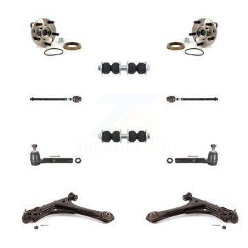 Front Hub Bearing Lower Arm Outer Inner Tie Rod & Link Kit (10Pc) For Chevrolet Cavalier K7T-109703