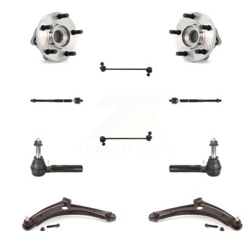 Front Hub Bearing Lower Arm Outer Inner Tie Rod & Link Kit (10Pc) For 2009 Dodge Caliber K7T-109713