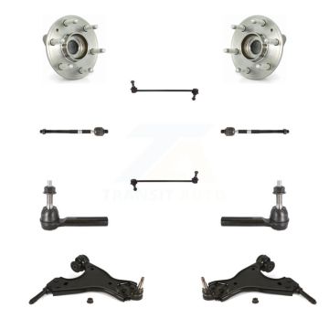 Front Bearing Lower Arm Outer Inner Tie Rod Link Kit (10Pc) For GMC Acadia Buick Enclave K7T-109725