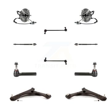 Front Bearing Lower Arm Outer Inner Tie Rod Link Kit (10Pc) For Dodge Grand Caravan Town K7T-109732