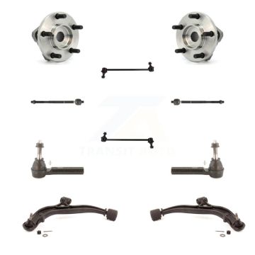 Front Bearing Lower Arm Outer Inner Tie Rod Link Kit (10Pc) For Dodge Caravan Grand Town K7T-109733