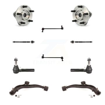 Front Bearing Lower Arm Outer Inner Tie Rod Link Kit (10Pc) For Dodge Grand Caravan Town K7T-109735