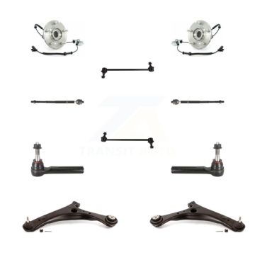 Front Bearing Lower Arm Outer Inner Tie Rod Link Kit (10Pc) For Dodge Grand Caravan Town K7T-109738