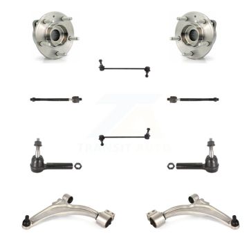Front Hub Bearing Lower Arm Outer Inner Tie Rod Link Kit (10Pc) For Chevrolet Cruze Buick K7T-109741