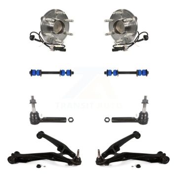 Front Hub Bearing Lower Control Arm Outer Tie Rod Link Kit (8Pc) For GMC Sierra 1500 RWD K7T-109742