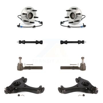 Front Bearing Lower Control Arm Outer Tie Rod Link Kit (8Pc) For Chevrolet Silverado 1500 K7T-109751