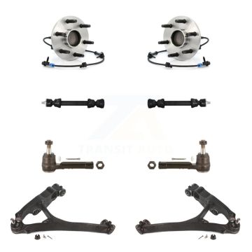 Front Bearing Lower Control Arm Outer Tie Rod Link Kit (8Pc) For Chevrolet GMC Sierra XL K7T-109754