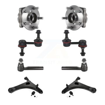 Front Bearing Lower Control Arm with BJ Outer Tie Rod & Link Kit (8Pc) For Subaru Impreza K7T-109775