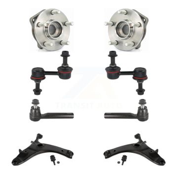 Front Hub Bearing Lower Arm Outer Tie Rod Link Kit (8Pc) For Subaru Forester Impreza WRX K7T-109776