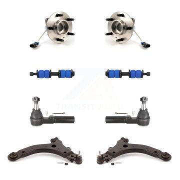 Front Bearing Lower Control Arm Outer Tie Rod Link Kit (8Pc) For Buick Chevrolet LaCrosse K7T-109783