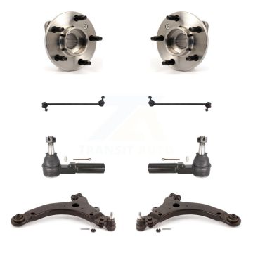 Front Hub Bearing Lower Control Arm Outer Tie Rod & Link Kit (8Pc) For Pontiac Grand Prix K7T-109788