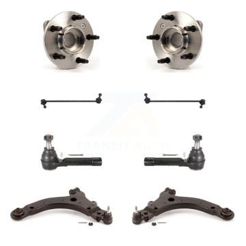 Front Bearing Lower Control Arm with BJ Outer Tie Rod Link Kit (8Pc) For Pontiac Montana K7T-109790