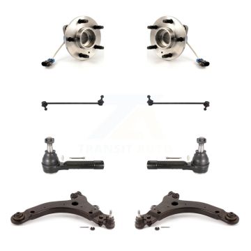 Front Bearing Lower Control Arm with BJ Outer Tie Rod Link Kit (8Pc) For Pontiac Montana K7T-109791