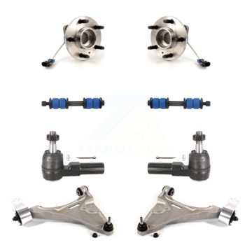 Front Hub Bearing Lower Arm Outer Tie Rod & Link Kit (8Pc) For Buick Lucerne Cadillac DTS K7T-109798