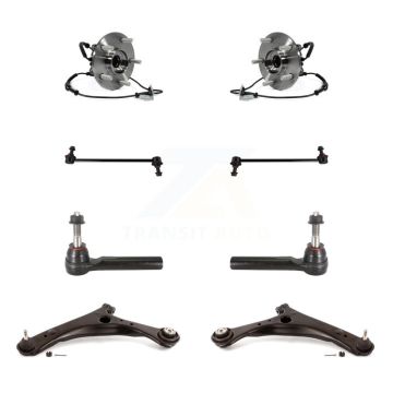 Front Bearing Lower Arm Outer Tie Rod & Link Kit (8Pc) For Dodge Grand Caravan Chrysler K7T-109811