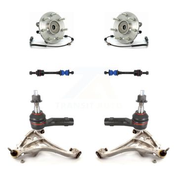 Front Bearing Lower Control Arm Outer Tie Rod Link Kit (8Pc) For Ford F-150 Lincoln Mark K7T-109812