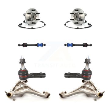 Front Bearing Lower Control Arm Outer Tie Rod Link Kit (8Pc) For Ford F-150 Lincoln Mark K7T-109813