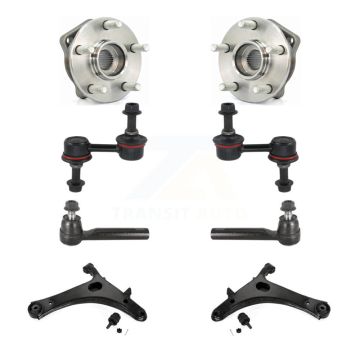 Front Bearing Lower Control Arm with BJ Outer Tie Rod & Link Kit (8Pc) For Subaru Impreza K7T-109815