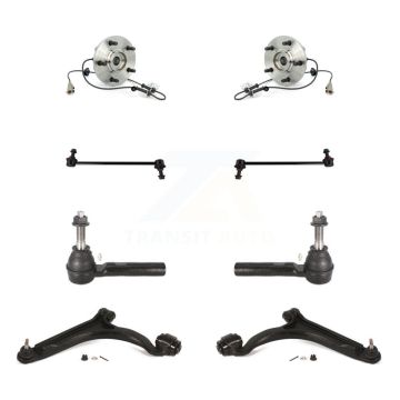 Front Hub Bearing Lower Arm Outer Tie Rod Link Kit (8Pc) For 2004-2006 Chrysler Pacifica K7T-109816