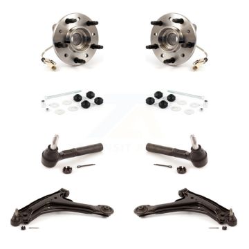 Front Bearing Lower Arm Outer Tie Rod Link Kit (8Pc) For Pontiac Grand Am Chevrolet Alero K7T-109817