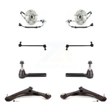 Front Bearing Lower Arm Outer Tie Rod & Link Kit (8Pc) For Dodge Grand Caravan Chrysler K7T-109823