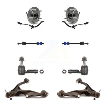 Front Hub Bearing Lower Control Arm Outer Tie Rod & Link Kit (8Pc) For 2012 Ram 1500 4WD K7T-109835