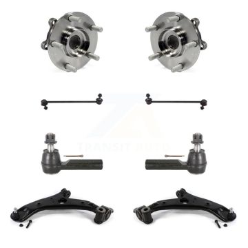 Front Hub Bearing Lower Control Arm Outer Tie Rod Link Kit (8Pc) For 2013-2016 Mazda CX-5 K7T-109841