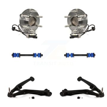 Front Hub Bearing Lower Control Arm Link Kit For GMC Sierra 1500 Chevrolet Silverado RWD K7T-109843