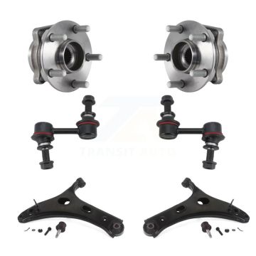 Front Hub Bearing Lower Control Arm with Ball Joint Sway Bar Link Kit For Subaru Forester K7T-109875