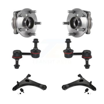 Front Hub Bearing Lower Control Arm with Ball Joint Sway Bar Link Kit For Subaru Impreza K7T-109879