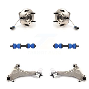 Front Hub Bearing Lower Control Arm with Ball Joint Link Kit For 2006-2011 Buick Lucerne K7T-109910