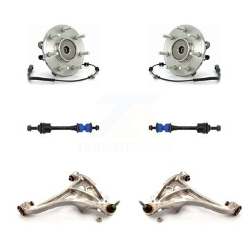 Front Hub Bearing Lower Control Arm Link Kit For 2006-2008 Ford F-150 Lincoln Mark LT 4WD K7T-109947