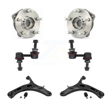 Front Hub Bearing Lower Control Arm with Ball Joint Link Kit For 2010-2014 Subaru Legacy K7T-109991