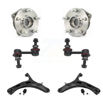 Front Hub Bearing Lower Control Arm with Ball Joint Link Kit For 2010-2014 Subaru Outback K7T-109992
