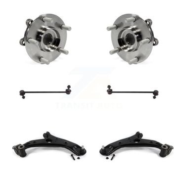 Front Hub Bearing Lower Control Arm with Ball Joint & Sway Bar Link Kit For Mazda CX-5 6 K7T-109995