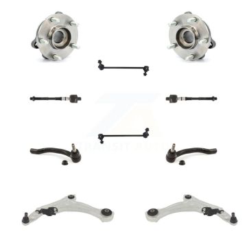 Front Bearing Lower Arm Outer Inner Tie Rod & Link Kit (10Pc) For 2009-2014 Nissan Maxima K7T-109997