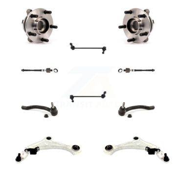 Front Hub Bearing Lower Control Arm Outer Inner Tie Rod Link Kit (10Pc) For Nissan Murano K7T-110004