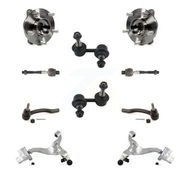 Front Bearing Lower Control Arm Outer Inner Tie Rod Link Kit (10Pc) For INFINITI G37 G35 K7T-110005