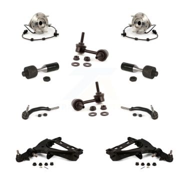 Front Bearing Lower Arm Outer Inner Tie Rod & Link Kit (10Pc) For GMC Envoy Chevrolet XL K7T-110009
