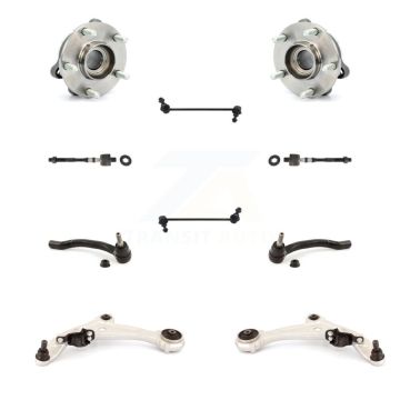 Front Hub Bearing Lower Control Arm Outer Inner Tie Rod Link Kit (10Pc) For Nissan Altima K7T-110011