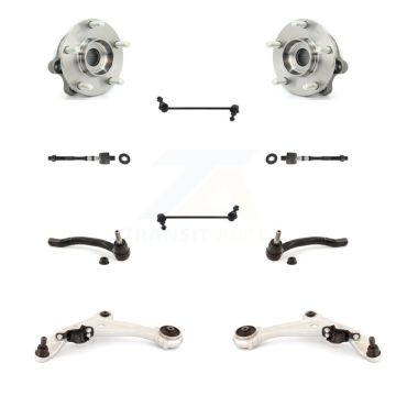 Front Hub Bearing Lower Control Arm Outer Inner Tie Rod Link Kit (10Pc) For Nissan Altima K7T-110012