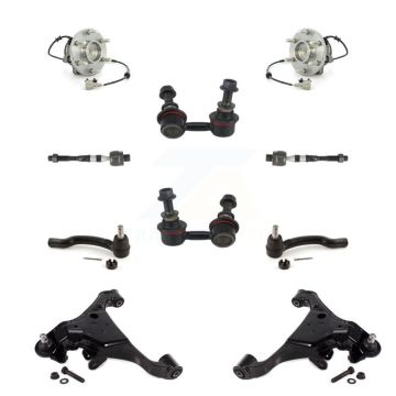Front Bearing Lower Control Arm Outer Inner Tie Rod & Link Kit (10Pc) For Nissan Frontier K7T-110013