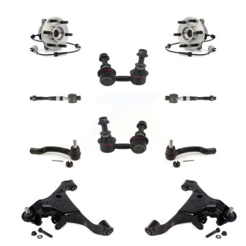 Front Bearing Lower Control Arm Outer Inner Tie Rod & Link Kit (10Pc) For Nissan Frontier K7T-110014