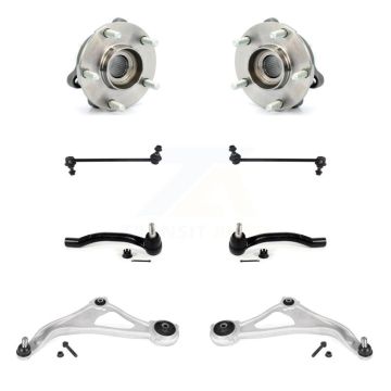 Front Hub Bearing Lower Control Arm Outer Tie Rod Link Kit (8Pc) For Nissan Altima Maxima K7T-110023