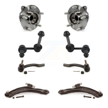 Front Bearing Lower Control Arm Outer Tie Rod Link Kit (8Pc) For Nissan 370Z Base/Touring K7T-110032